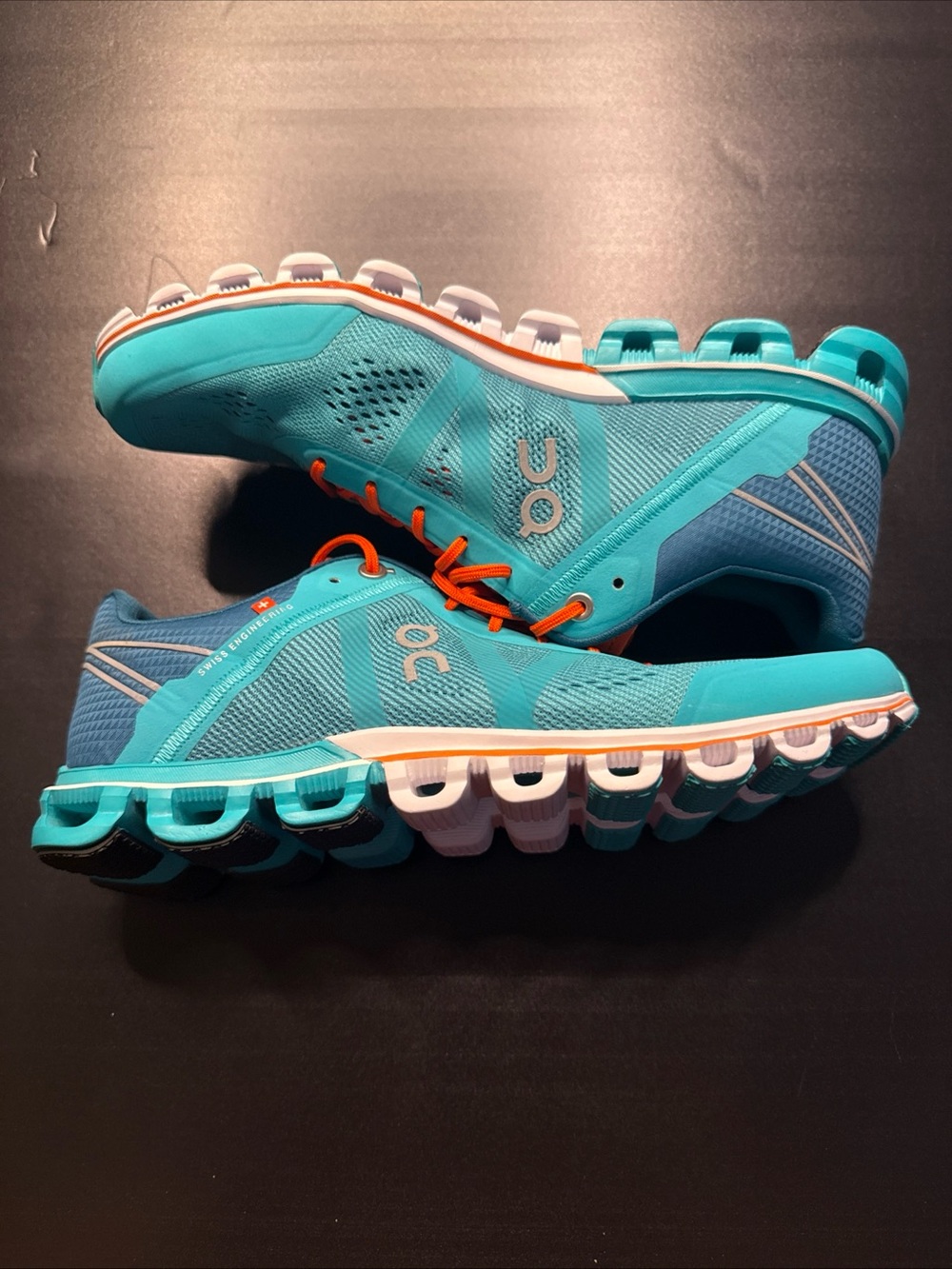 On Running Women’s Athletic Shoes in Teal and Orange - Picture 6 of 11